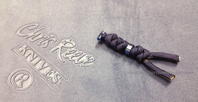 Chris Reeve Sebenza Large Lanyard, Midnight Blue, Blue Bead